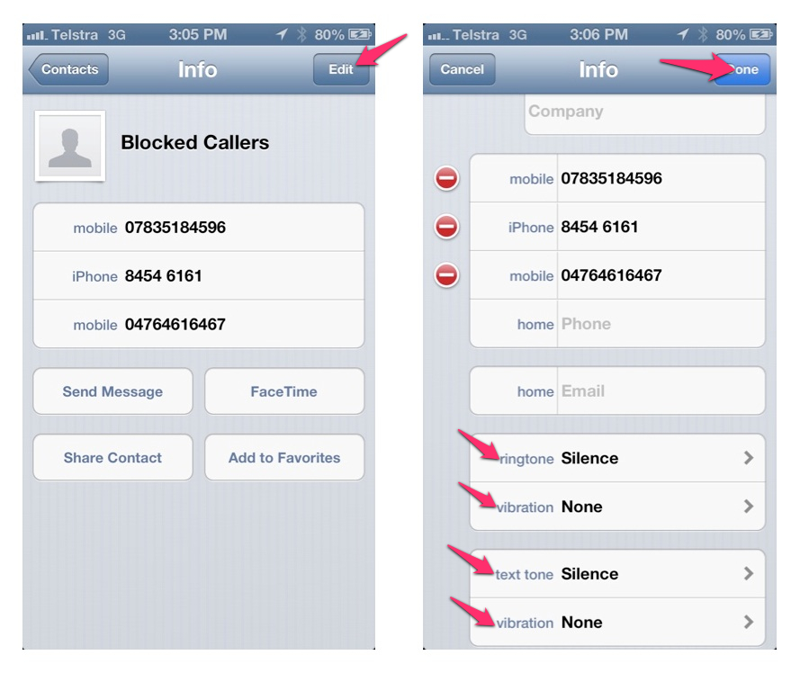 Set a Silent Ring and Text Tone up To ignore annoying Callers