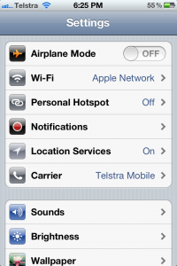 Go to location services in "settings"