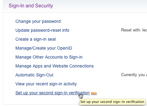 How to enable Two Step Verification on Yahoo