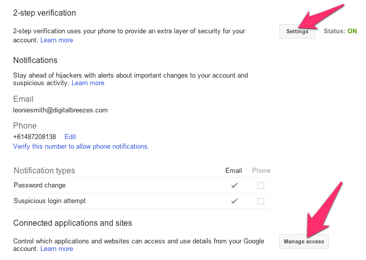 Enable Two Step Verification On Google