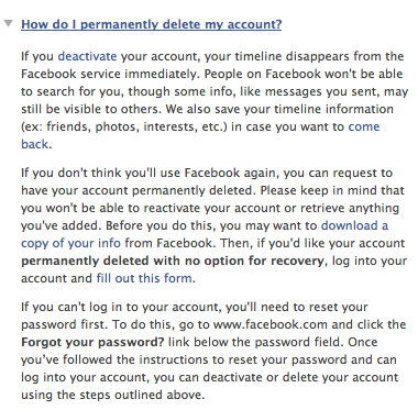 How To Delete or Deactivate Your Facebook Account
