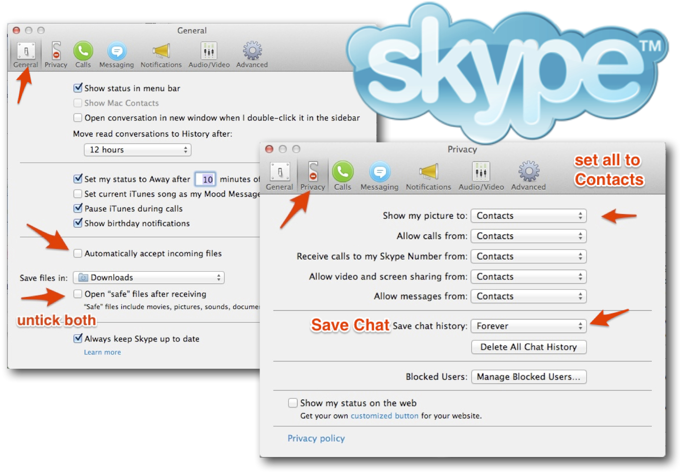 Skype Privacy Settings