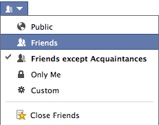 Facebook Privacy Options