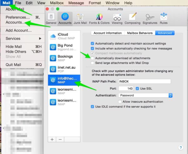 How To Turn Off Automatic Downloads of Attachments on Mac