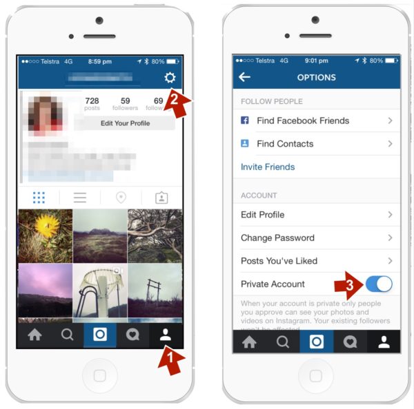 Setting Your Instagram to private 