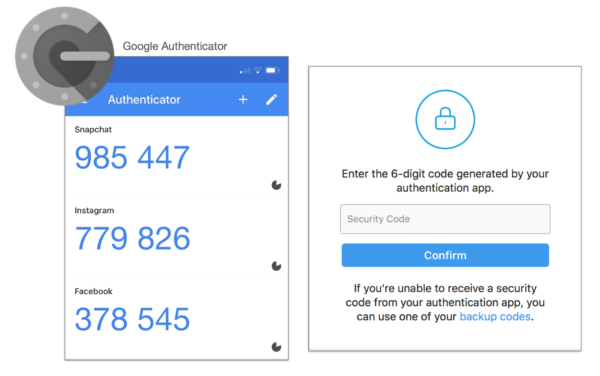 google authenticator backup codes digits